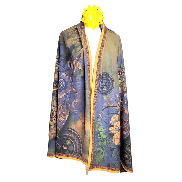 NWT Double-Sided Silk Scarf 27"x70" Long Rectangle Shawl Wrap 3312 - Picture 6 of 8